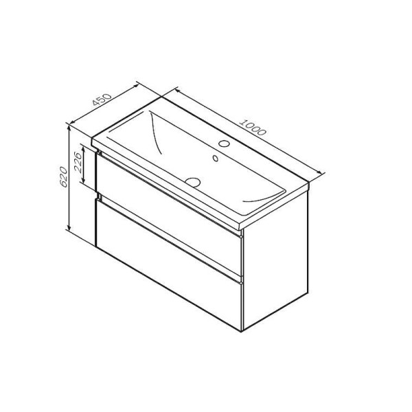 Тумба подвесная AM.PM X-Joy 100 (M85AFHX1002WG) Тумба подвесная AM.PM X-Joy 100 (M85AFHX1002WG)