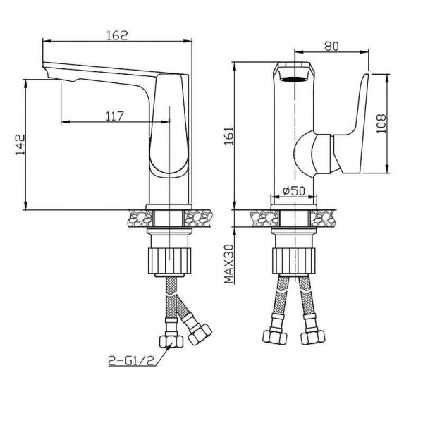 Смеситель для раковины Belbagno Ancona хром (ANCONA-LVM-CRM) Смеситель для раковины Belbagno Ancona хром (ANCONA-LVM-CRM)