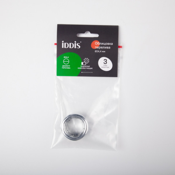 Облицовка перелива Iddis ABS-пластик 24,4 мм хром (917SB240SK) Облицовка перелива Iddis ABS-пластик 24,4 мм хром (917SB240SK)