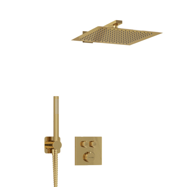 Смеситель для душа встраиваемый Thermo с верхней душевой насадкой и лейкой WasserKRAFT глянцевое золото (A7148.183.261.280.197.281 Thermo) Смеситель для душа встраиваемый Thermo с верхней душевой насадкой и лейкой WasserKRAFT глянцевое золото (A7148.183.261.280.197.281 Thermo)
