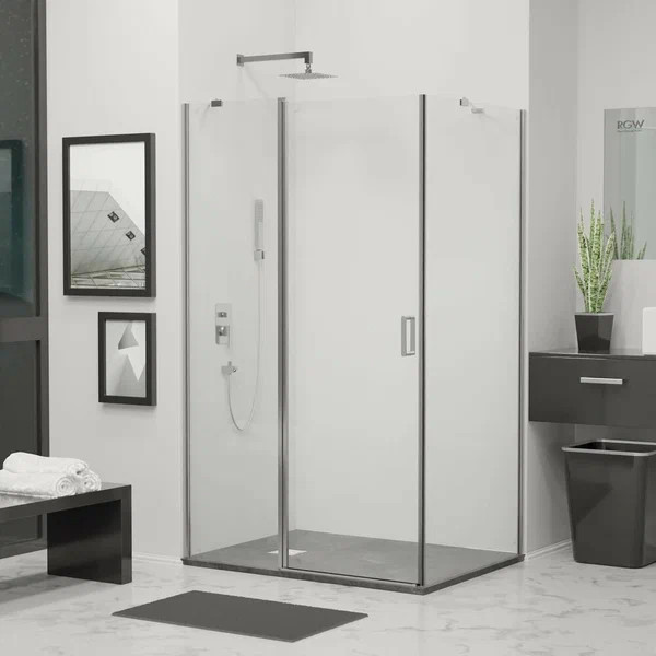 Душевой уголок RGW Leipzig LE-044 (LE-004 + Z-14) 120x 80x195 стекло прозрачное, профиль хром (351204428-11)