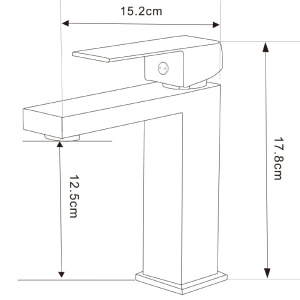 Смеситель для раковины Melodia della vita Square оружейная сталь (MDV30620gn)
