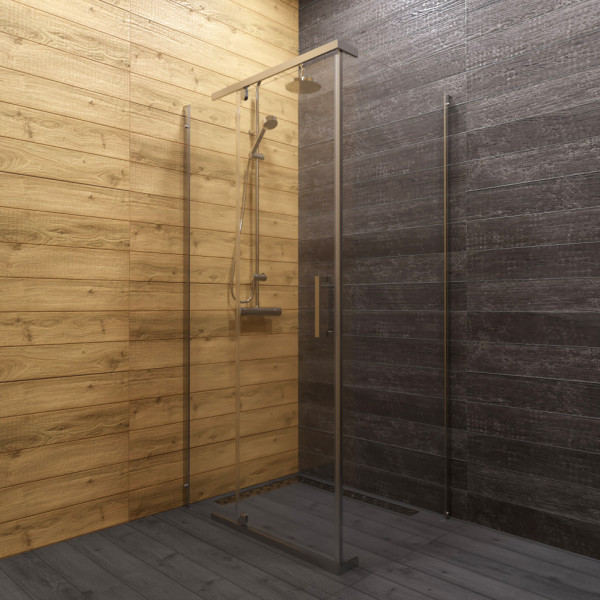 Душевой уголок Triton Терра-хром 120x90  стекло прозрачное, профиль хром (DK399)