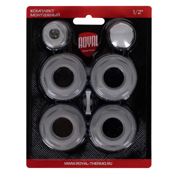 Комплект универсальный для монтажа радиатора Royal Thermo 1/2'' (серебристый) (RT1/2S)