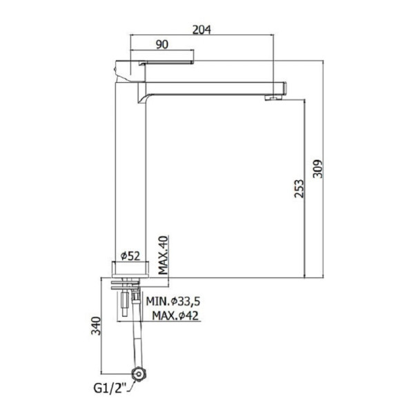 Смеситель для раковины Paffoni Ringo хром (RIN081CR) Смеситель для раковины Paffoni Ringo хром (RIN081CR)