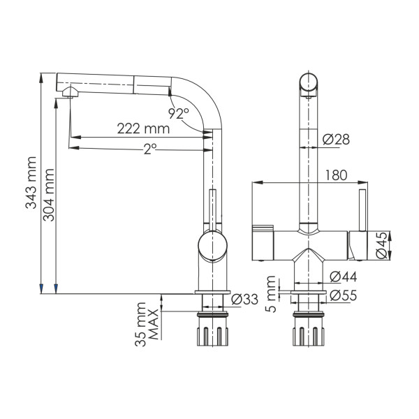 Смеситель для кухни WasserKRAFT золотой (A8987)