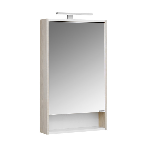 Шкаф зеркальный Aquaton Рико 50 Белый/Ясень фабрик (1A212302RIB90)