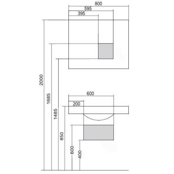 Зеркало Акватон Отель 80 (1A101302OT010)
