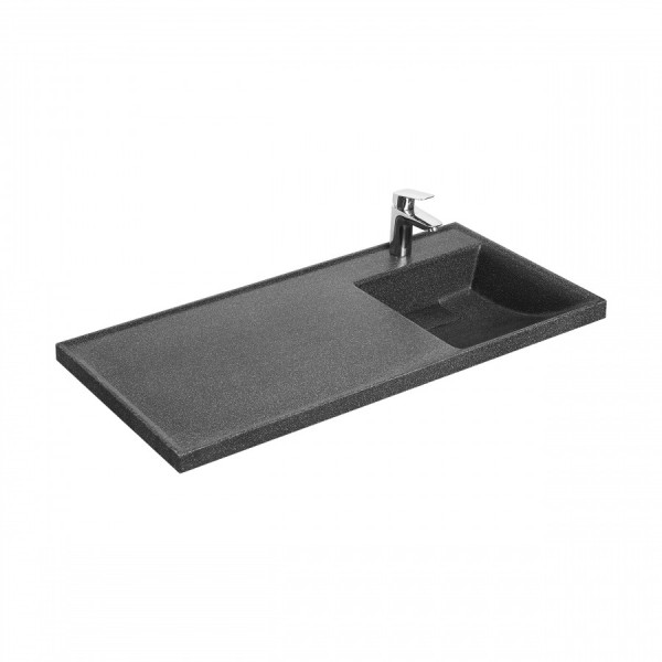 Раковина над стиральной машиной Aquaton Лондри 105x50x15 R черный (1.A722.2.3KL.H21.R)