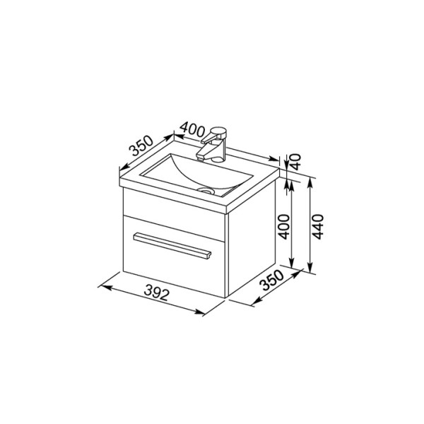 Тумба под раковину Aquanet Нота 40 350х392х400 белая (159137) Тумба под раковину Aquanet Нота 40 350х392х400 белая (159137)