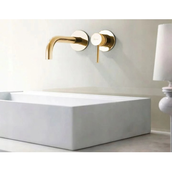 Смеситель для раковины скрытого монтажа REA Lungo gold + box (REA-B8559) Смеситель для раковины скрытого монтажа REA Lungo gold + box (REA-B8559)