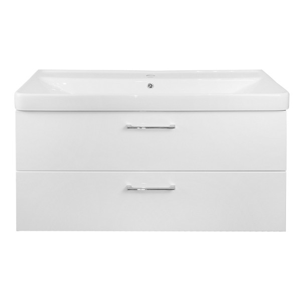 Тумба подвесная Azario с раковиной Ника 100 с раковиной Monte 100 (CS00089923)