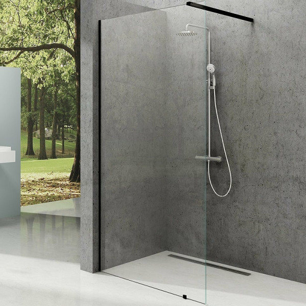 Душевое ограждение Ravak Walk-In Wall 80 80x200 стекло прозрачное, профиль черный (GW9W4030Z1) Душевое ограждение Ravak Walk-In Wall 80 80x200 стекло прозрачное, профиль черный (GW9W4030Z1)