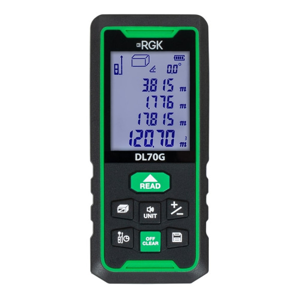 Дальномер лазерный RGK DL70G - зеленый луч (778183) Дальномер лазерный RGK DL70G - зеленый луч (778183)
