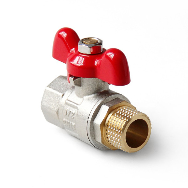 Кран 1/2" ВН шаровый Pro Aqua (красная бабочка) (FWB61-M15-F15s) Кран 1/2" ВН шаровый Pro Aqua (красная бабочка) (FWB61-M15-F15s)