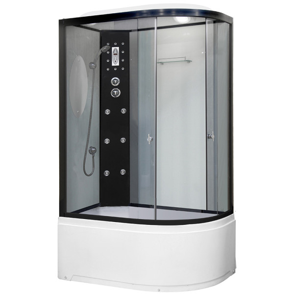 Душевая кабина с гидромассажем Ultra 80x120 стекло тонированное, профиль черный (NG-1910-01L) Душевая кабина с гидромассажем Ultra 80x120 стекло тонированное, профиль черный (NG-1910-01L)