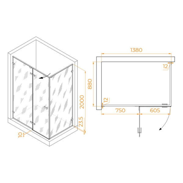 Душевой уголок RGW StilvollSV-040 140x 90x200 стекло прозрачное, профиль хром (353204049-11) Душевой уголок RGW StilvollSV-040 140x 90x200 стекло прозрачное, профиль хром (353204049-11)