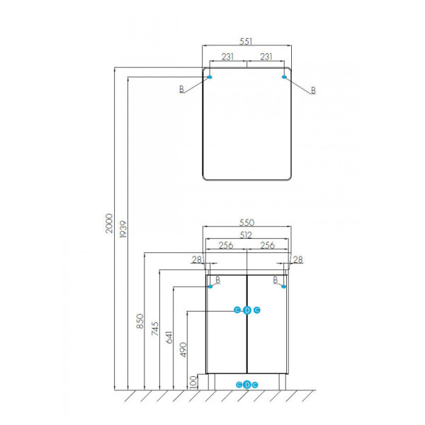 Тумба подвесная Aquaton Скай PRO 512x404x645 белый (1.A238.1.01S.Y01.0)