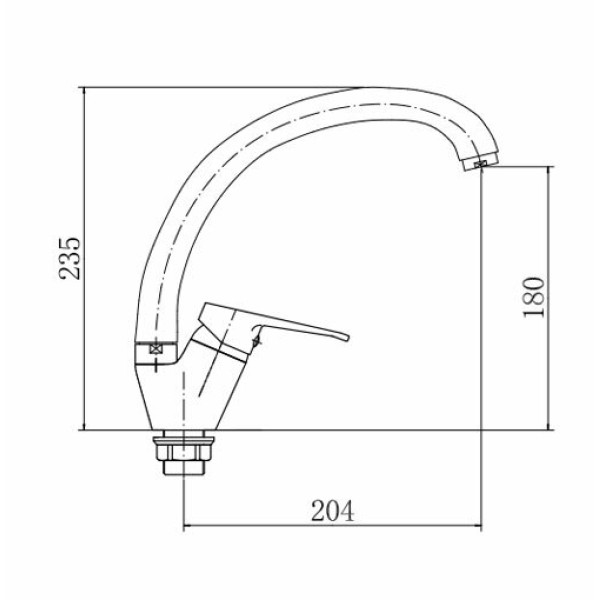 Смеситель для кухни Fashun хром (A4113-2)