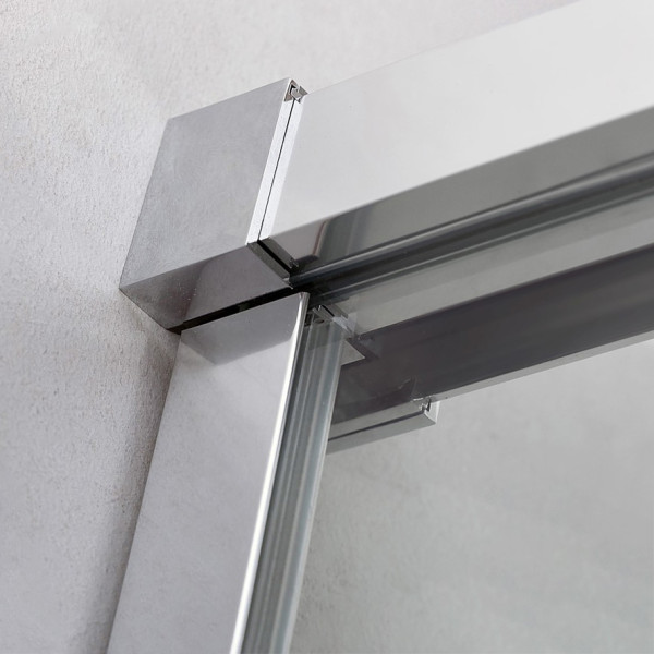 Душевой уголок Cezares Duet Soft-M 150x80x195 стекло прозрачное, профиль хром (DUET SOFT-M-AH-1-150/80-C-Cr)