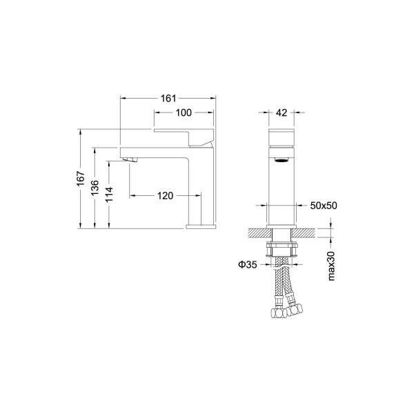 Комплект смесителей Aquatek Либра 3 в 1 AQ1610CR+AQ1660CR+AQ2019CR хром (AQ1631CR)