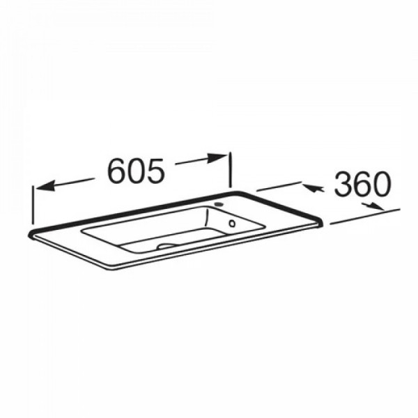 Раковина встраиваемая Roca Debba 60,5x36x15,7 белая (7.3279.9.H00.Y)