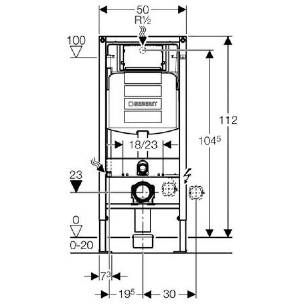 Инсталляция для подвесного унитаза Geberit Duofix UP 320 (111.300.00.5) Инсталляция для подвесного унитаза Geberit Duofix UP 320 (111.300.00.5)