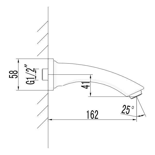 Излив для ванны Lemark встраиваемый (LM3781GM)