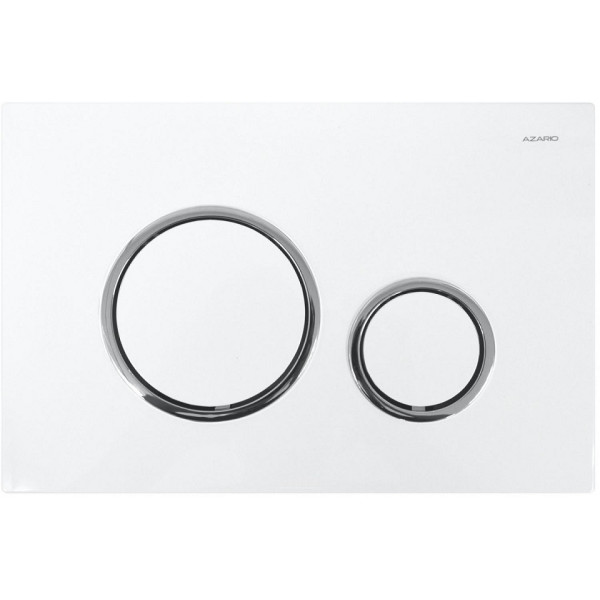 Клавиша смывная для инсталляции Azario двойная, белый+хром (AZ-8200-0045) Клавиша смывная для инсталляции Azario двойная, белый+хром (AZ-8200-0045)