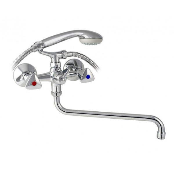 Смеситель для ванны и душа Mofem Metal 604 KR Cer с лейкой Basic (145-0009-07) Смеситель для ванны и душа Mofem Metal 604 KR Cer с лейкой Basic (145-0009-07)