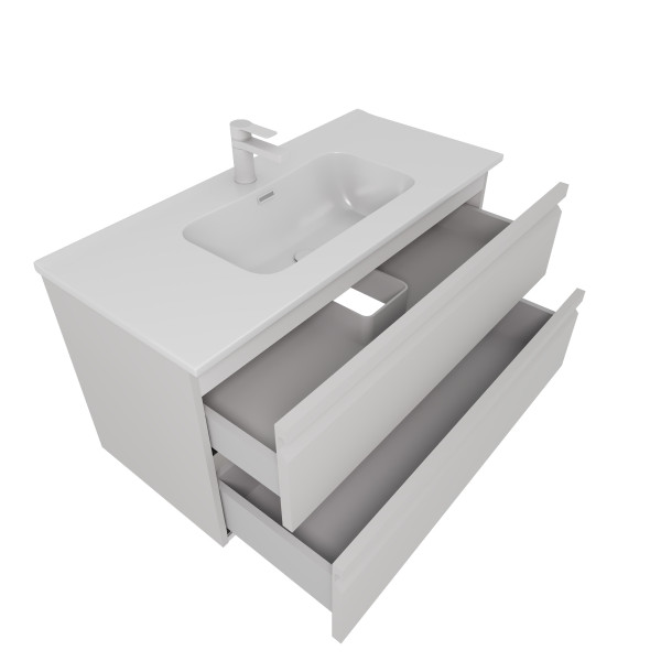 Тумба подвесная Aquatek 1010x460x545 серый туман (AQ77100-LG)