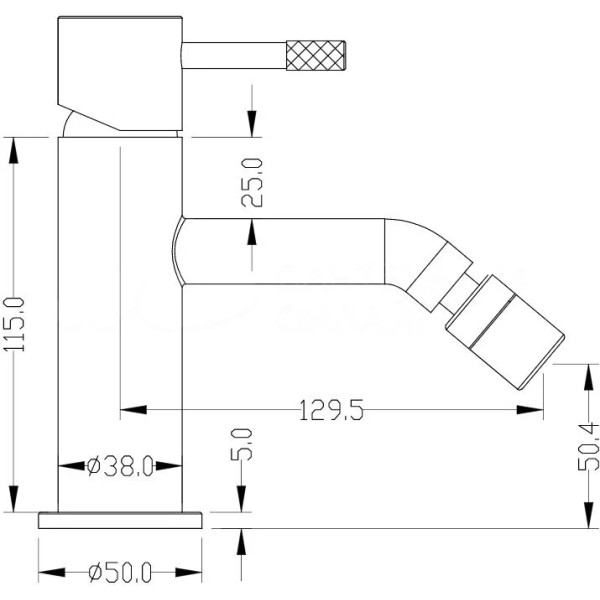Смеситель для биде Boheme Uno белый (466-MW)