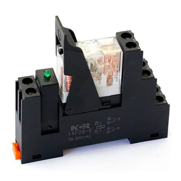 Реле промежуточное на DIN-рейку, 12V DC в сборе (ML00000291) Реле промежуточное на DIN-рейку, 12V DC в сборе (ML00000291)