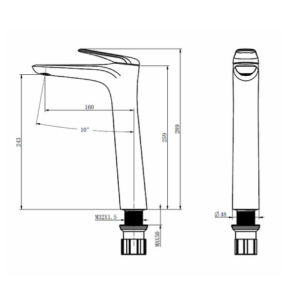 Смеситель для раковины Comforty белый (FC074B-CKBT)
