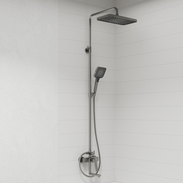 Душевая система Iddis Parker с тропическим душем и изливом матовый графит (PARGM3Fi060)