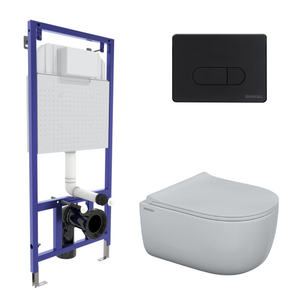 Комплект инсталляция с унитазом Berges Novum525 c с кнопкой D5 SoftTouch черная, EGO Rimless, сиденье Toma Slim SO (047235) Комплект инсталляция с унитазом Berges Novum525 c с кнопкой D5 SoftTouch черная, EGO Rimless, сиденье Toma Slim SO (047235)
