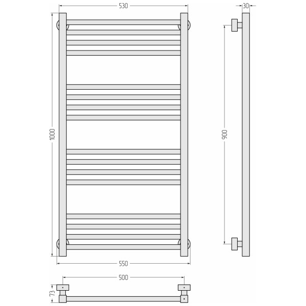 Полотенцесушитель водяной Сунержа Модус Pro 1000x500 матовый белый (30-0450-1050) Полотенцесушитель водяной Сунержа Модус Pro 1000x500 матовый белый (30-0450-1050)