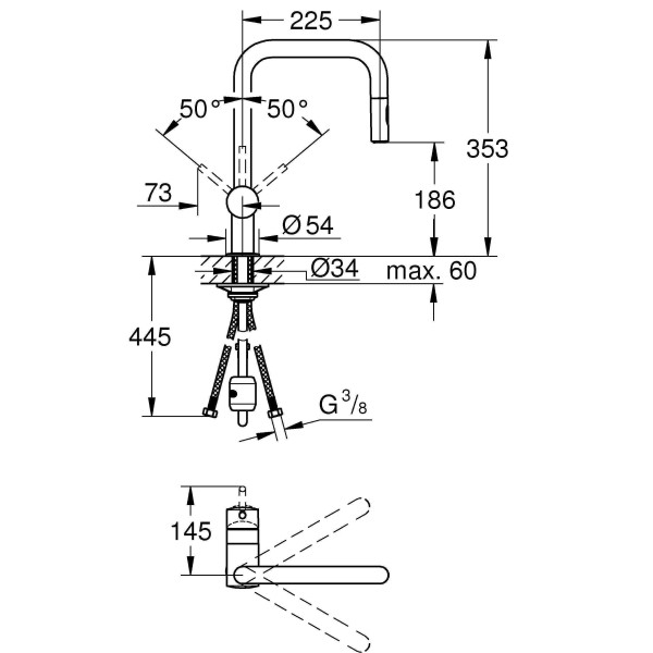 Смеситель для кухни Grohe Minta (32322002)