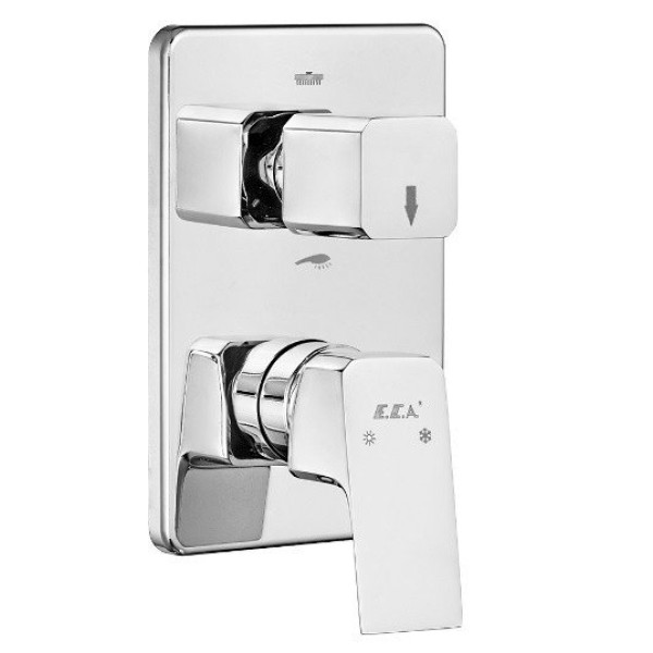 Смеситель для ванны и душа E.C.A. Tiera внешняя часть хром (102167205EX-KDE)