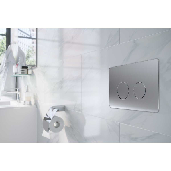 Клавиша смывная для инсталляции Azario двойная, круглая, цвет хром матовый (AZ-8200-0083/AZ-P57-0110) Клавиша смывная для инсталляции Azario двойная, круглая, цвет хром матовый (AZ-8200-0083/AZ-P57-0110)