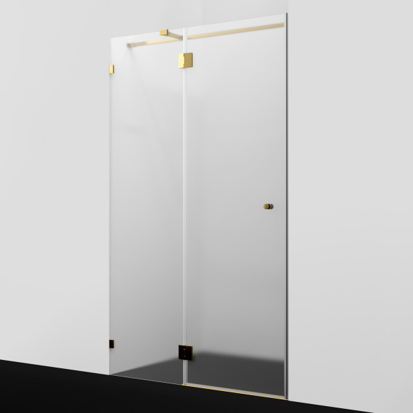 Душевая дверь WasserKRAFT Ems 121x200 стекло матовое, профиль золото глянцевое (76H05L-MG)
