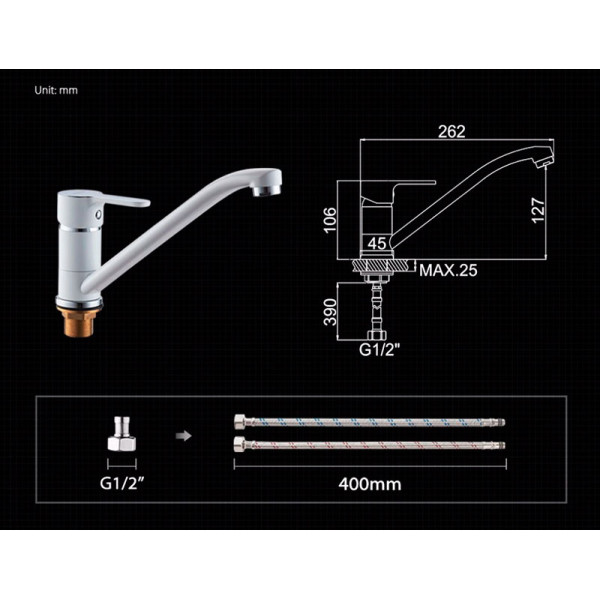 Смеситель для кухни Ledeme (L4903W) Смеситель для кухни Ledeme (L4903W)