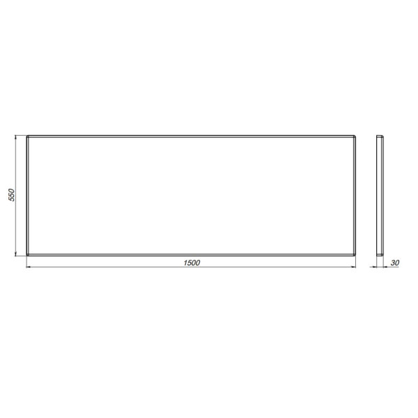 Экран фронтальный AM.PM Willow 150x70 (WILL-150-070W-P)