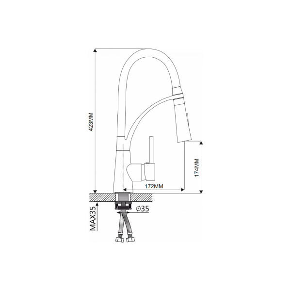 Смеситель для кухни Maxonor (MN4450)