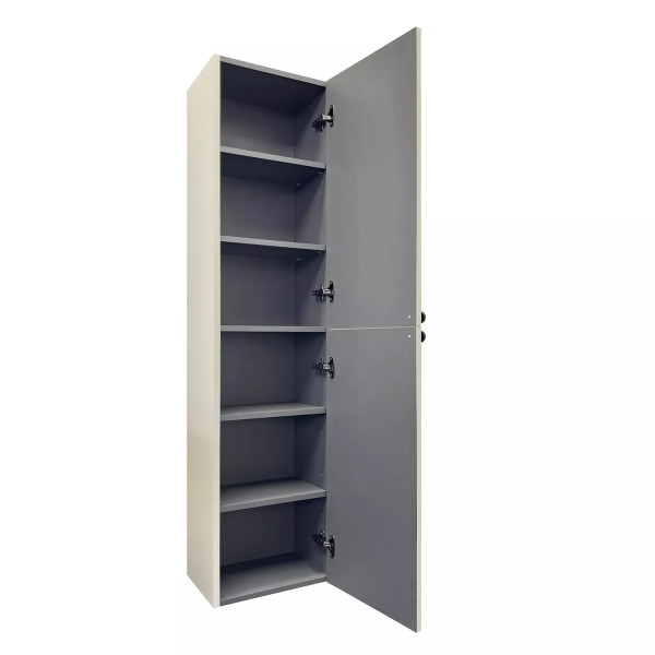 Пенал подвесной Comforty Ереван 400x400x1600 серый шёлк (00-00017603)