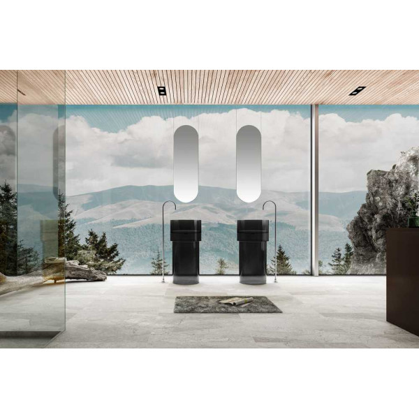 Раковина напольная ABBER Kristall 45x45 черная (AT2701Onyx-H)