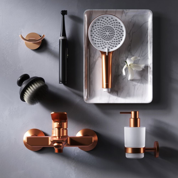 Смеситель для ванны и душа AM.PM X-Joy розовое золото (F85A10044)