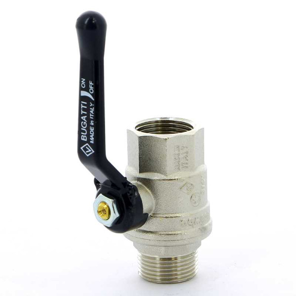 Кран Bugatti 3/4" ВН шаровый Oregon 305 (черная ручка) (03050068)