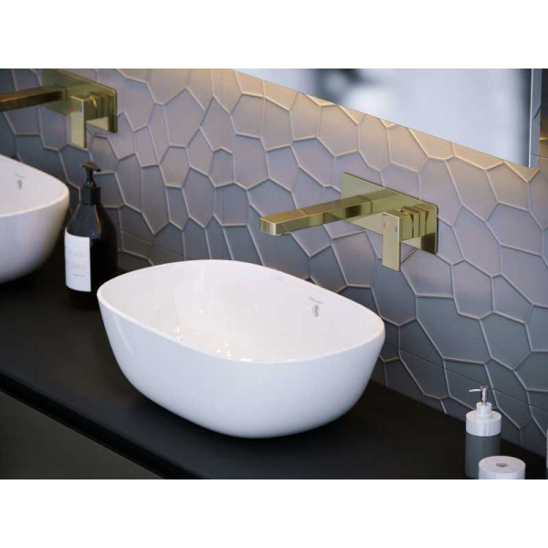 Смеситель для раковины Timo Selene золотой, короткий излив (2071/17SM)