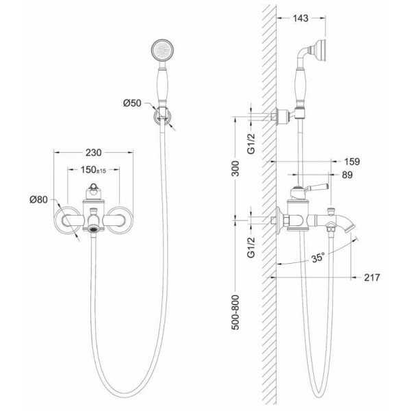 Смеситель для ванны и душа Timo Arisa черный, лейка душевая, шланг для душа, держатель (5314/03Y) Смеситель для ванны и душа Timo Arisa черный, лейка душевая, шланг для душа, держатель (5314/03Y)